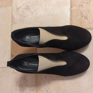 INC Black Suede Heels